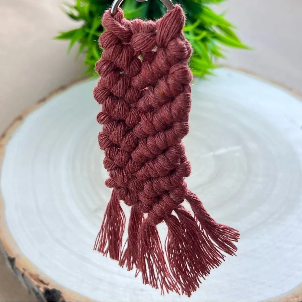 Braided Handcrafted Boho Macrame Keychain